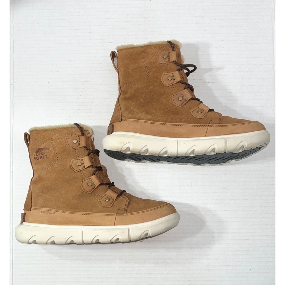Sorel Explorer II Joan Boots Womens 8 Tan Brown Waterproof Outdoor NL4456-242